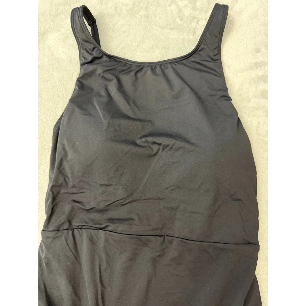 NEW La Blanca Island Goddess Scoop Neck One-Piece Swimsuit Tummy Control 8 $133